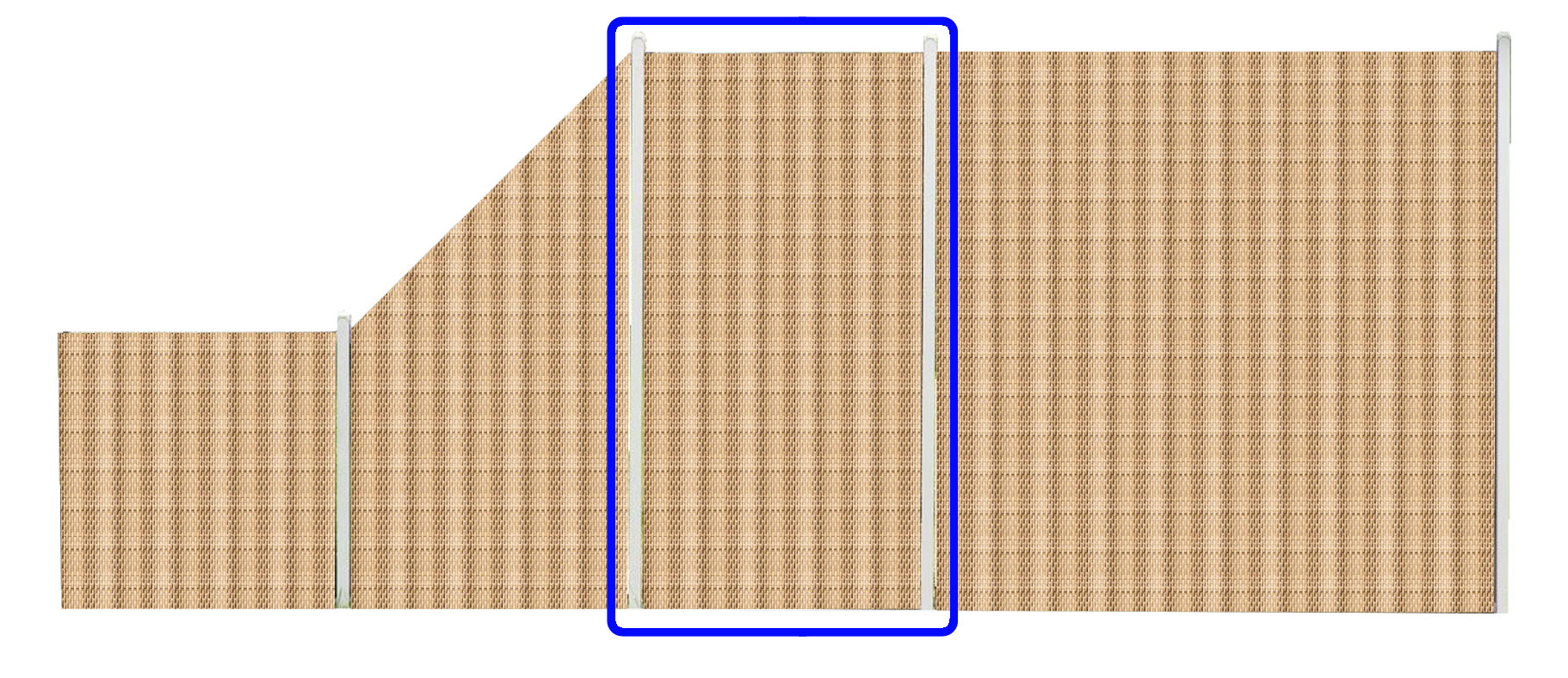 Płot Panelowy Dwustronny 180x180cm Technorattan – kolor brąz jasny + ciemny